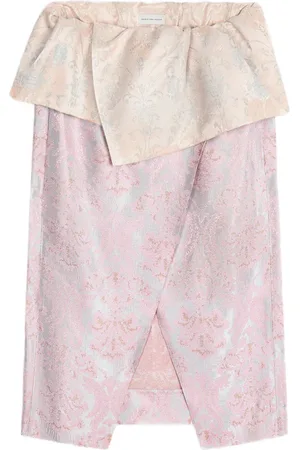 DRIES VAN NOTEN Mellemlang nederdel i jacquard