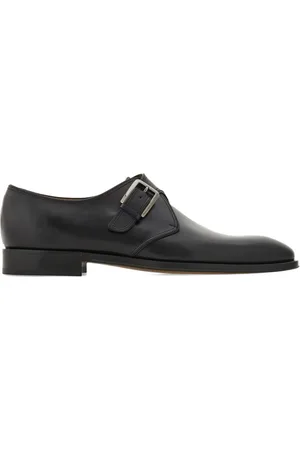 Salvatore Ferragamo Monk-sko i læder med spændelukning