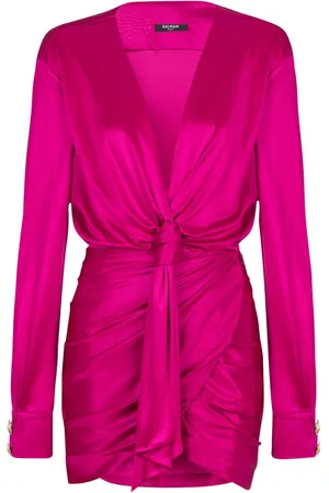 Balmain Draperet kjole i jersey