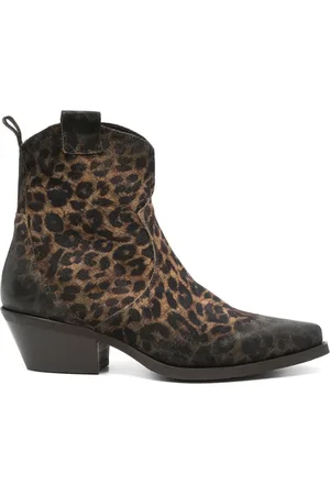 Metisse 50 mm støvler med leopardtryk