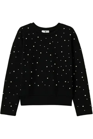 Twin-Set Sweatshirt med imiteret perleudsmykning