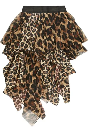 SACAI Asymmetrisk nederdel med leopardtryk