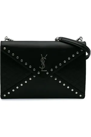 Saint Laurent Quiltet Gaby skuldertaske i lammeskind med monogram og nitter fra 2021