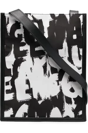 Alexander McQueen Skuldertaske med graffiti-tryk
