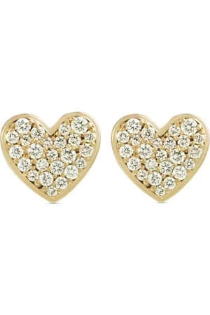 ALINKA Caviar Heart øreringe i 18 karat guld med diamanter