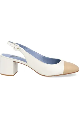 Blue Bird 60 mm slingback-pumps i læder