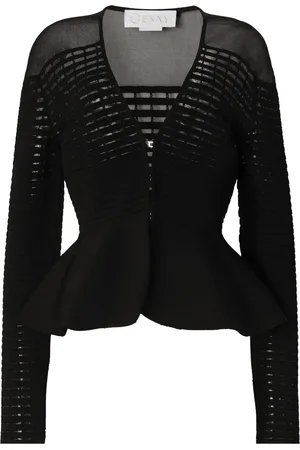 GENNY Cardigan med peplum-snit