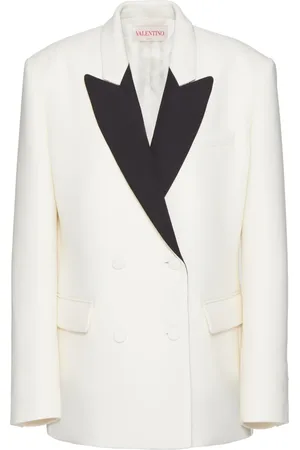 VALENTINO GARAVANI Dobbeltradet blazer i dobbelt crepe