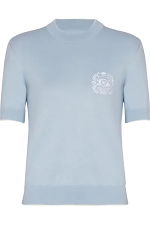 Balmain T-shirt med Emblème-broderi