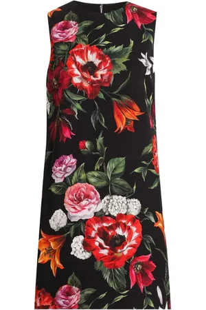 Dolce & Gabbana Kort kjole med blomstertryk