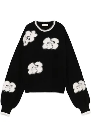 Twin-Set Sweater med blomster-broderi