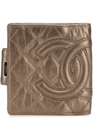CHANEL Lille metallisk Cambon Ligne foldepung i kalveskind fra 2006-2008