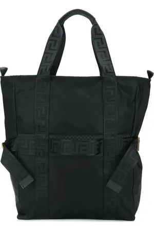 VERSACE Tote med kompressionsrem og logo