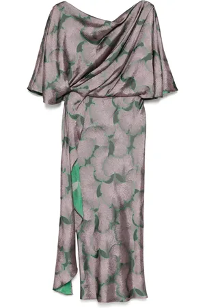 Amsale Draperet kjole i jacquard