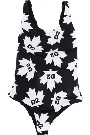 Dsquared2 Badedragt med ahornblad-tryk