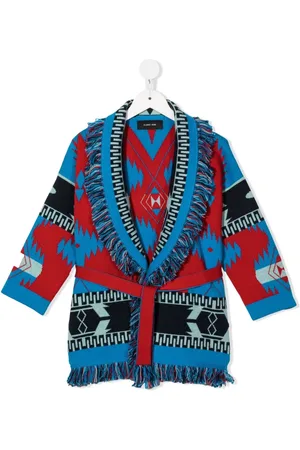 Alanui Cardigan med frynser og Icon-tryk