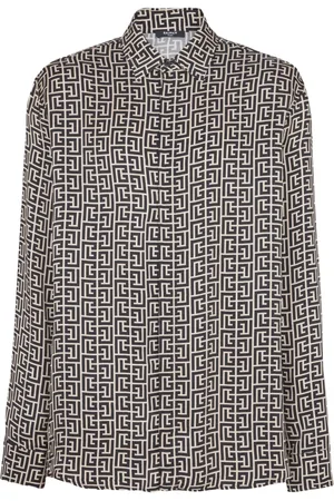 Balmain Skjorte med monogram-mønster
