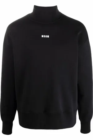 Msgm T-shirt med høj hals og logotryk