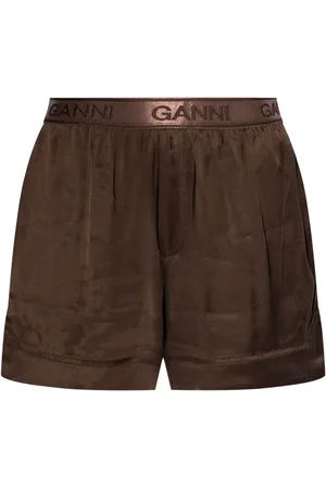 Ganni Shorts med logolinning