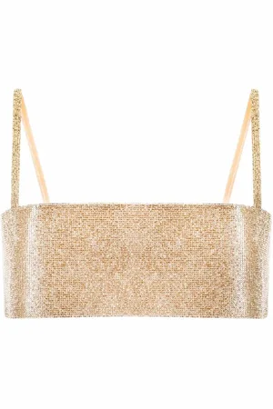 Nué Notes Cropped Charlotte top med krystaludsmykninger