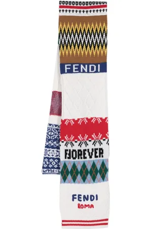 Fendi Logo-broderet tørklæde