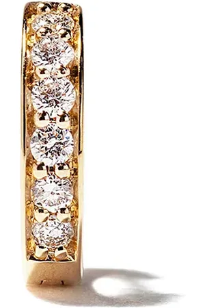 ALINKA IRINA-huggie-ørering i 18 karat hvidguld med diamanter