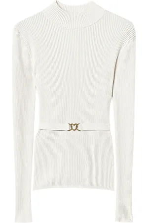 Twin-Set Sweater med høj hals og bælte