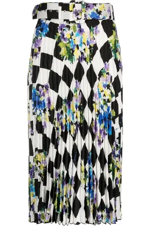OFF-WHITE Ternet plisseret nederdel