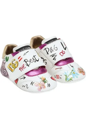Dolce & Gabbana Babysko i læder med logotryk