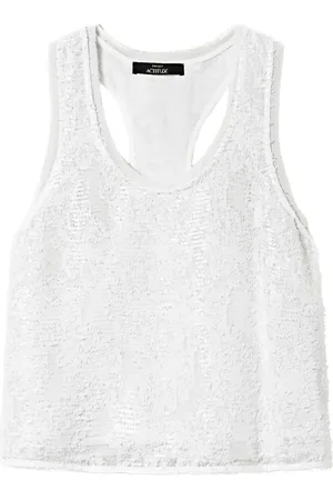 Twin-Set Tanktop med pailletudsmykning