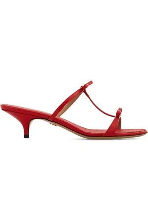 Salvatore Ferragamo Bow sandaler med remme og lav stilethæl