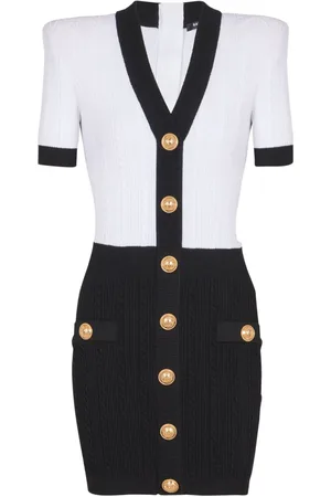 Balmain Kabelstrikket bodycon kjole