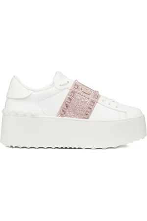 VALENTINO GARAVANI Rockstud Untitled sneakers i læder med plateausål