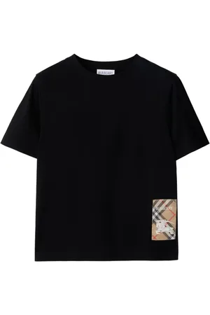 Burberry T-shirt med ternet mærke