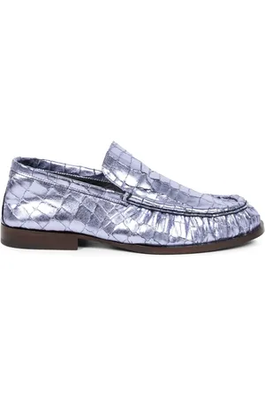 DRIES VAN NOTEN Metalliske loafers