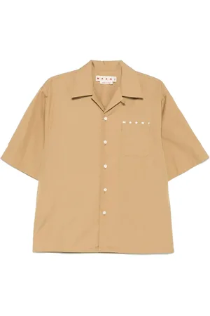 Marni Skjorte i poplin med logotryk