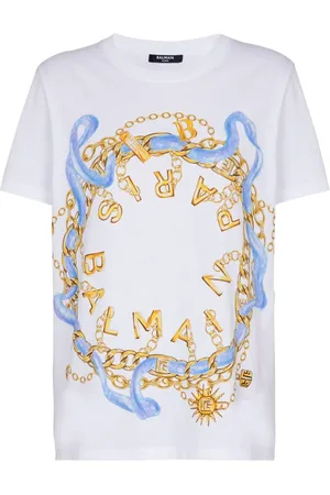 Balmain T-shirt med kædetryk