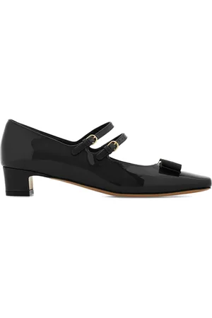 Salvatore Ferragamo Vara patent leather dual-strap pumps