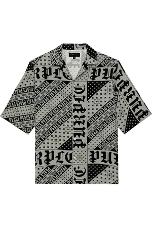 Purple Brand Flag Bandana skjorte med knapper