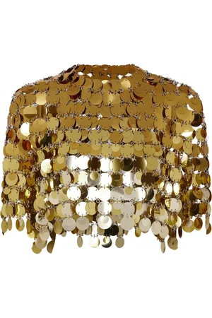 Paco rabanne Cropped top med chainmail-udsmykning