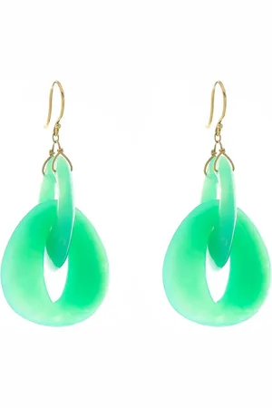 Ten Thousand Things 18kt yellow gold Interlocking Peacock Eye chrysoprase earrings