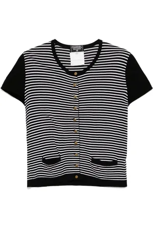 CHANEL Cropped kortærmet top fra 1996