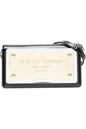 Dolce & Gabbana Crossbody-taske i læder med logoplade