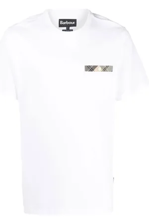 Barbour T-shirt med brystlomme og rund hals