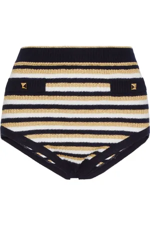 VALENTINO GARAVANI Korte stribede shorts i lurex