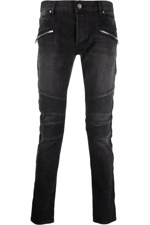 Balmain Smalle jeans med ribbet panel