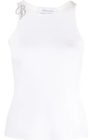 BLUMARINE Tanktop med broche-detalje