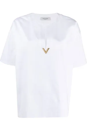 VALENTINO GARAVANI VGOLD bluse med delt halsudskæring