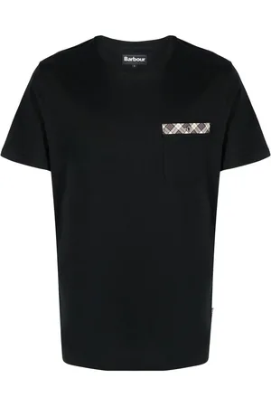 Barbour T-shirt med brystlomme og rund hals