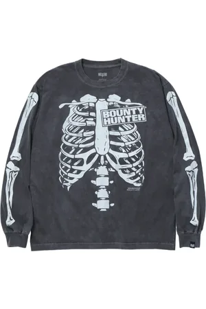 NEIGHBORHOOD X Bounty Hunter T-shirt med skelet-tryk